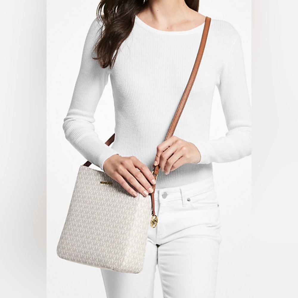 NWT Michael Kors Jet Set Large Messenger Bag - Picture 2 of 2